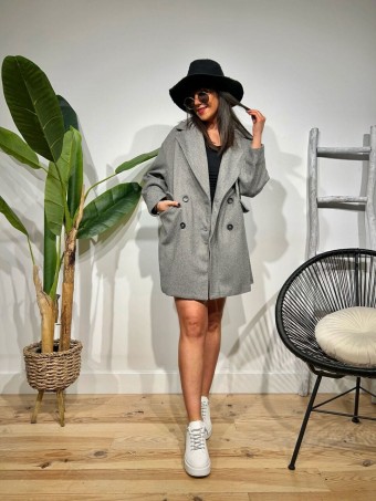 Abrigo Oversize Espiga ZEFANI Gris