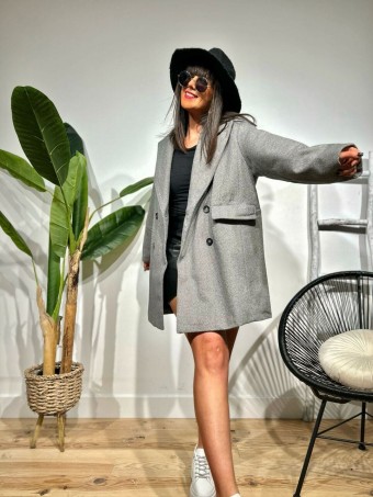 Abrigo Oversize Espiga ZEFANI Gris