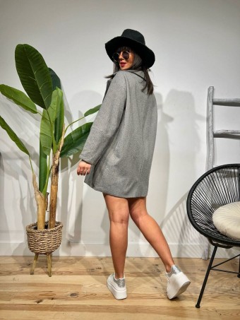 Abrigo Oversize Espiga ZEFANI Gris