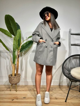 Abrigo Oversize Espiga ZEFANI Gris