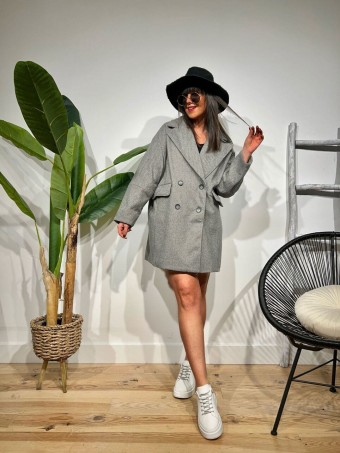 Abrigo Oversize Espiga ZEFANI Gris