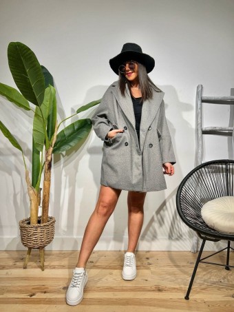 Abrigo Oversize Espiga ZEFANI Gris