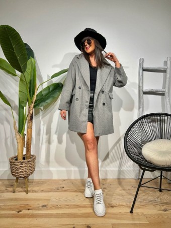 Abrigo Oversize Espiga ZEFANI Gris