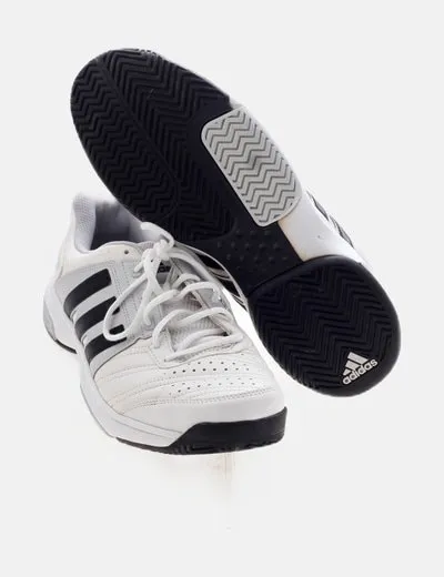 Adidas Bamba blanca detalle negro