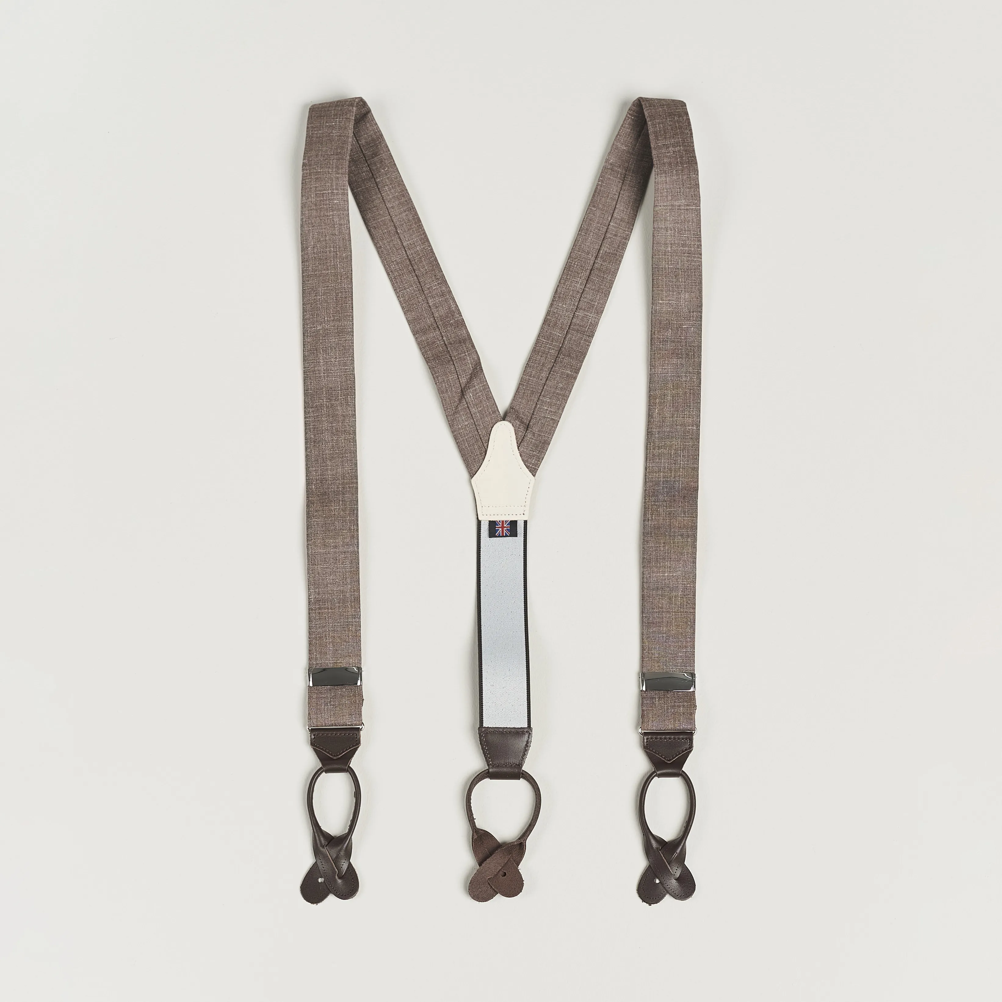 Albert Thurston Linen Braces Brown