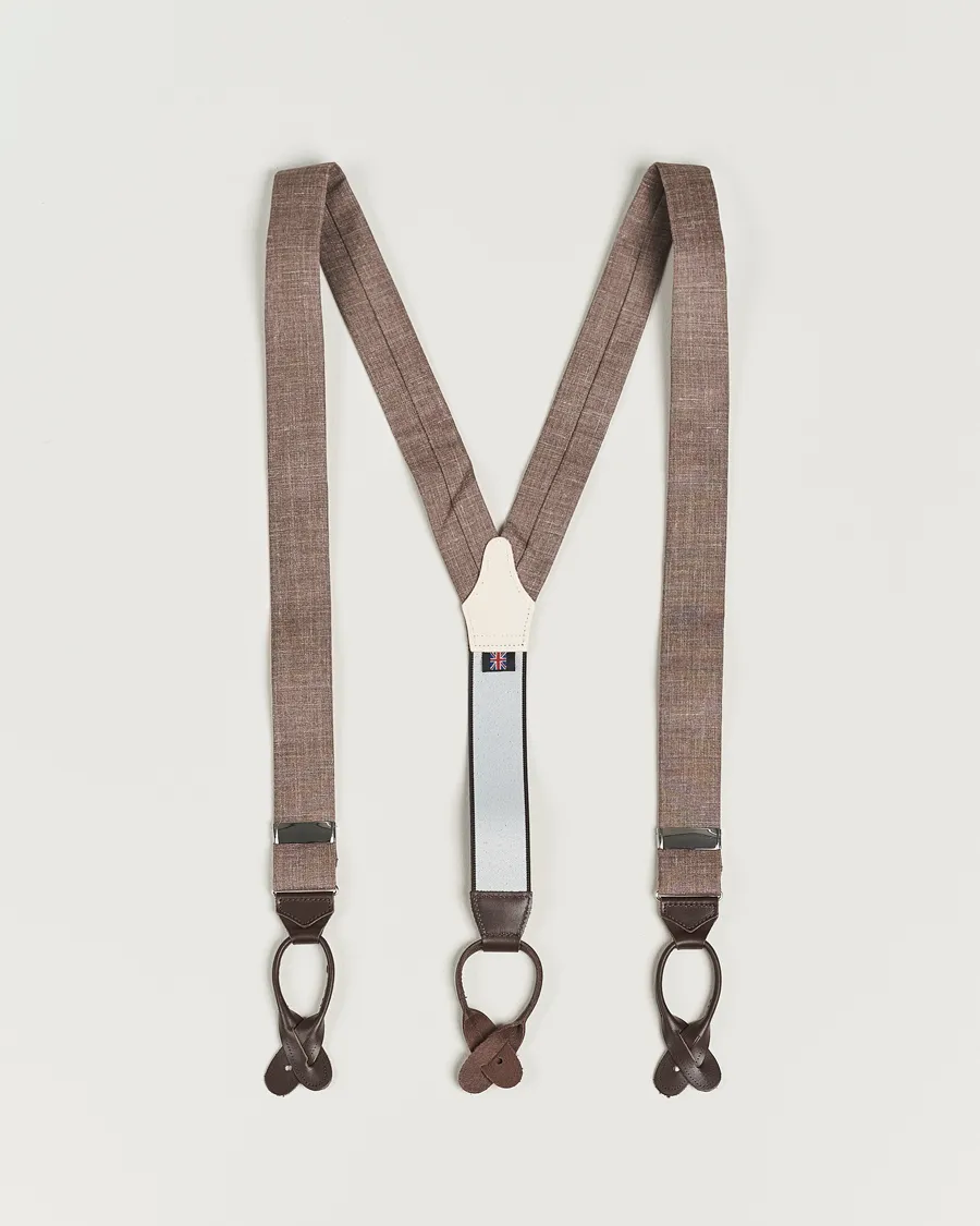 Albert Thurston Linen Braces Brown