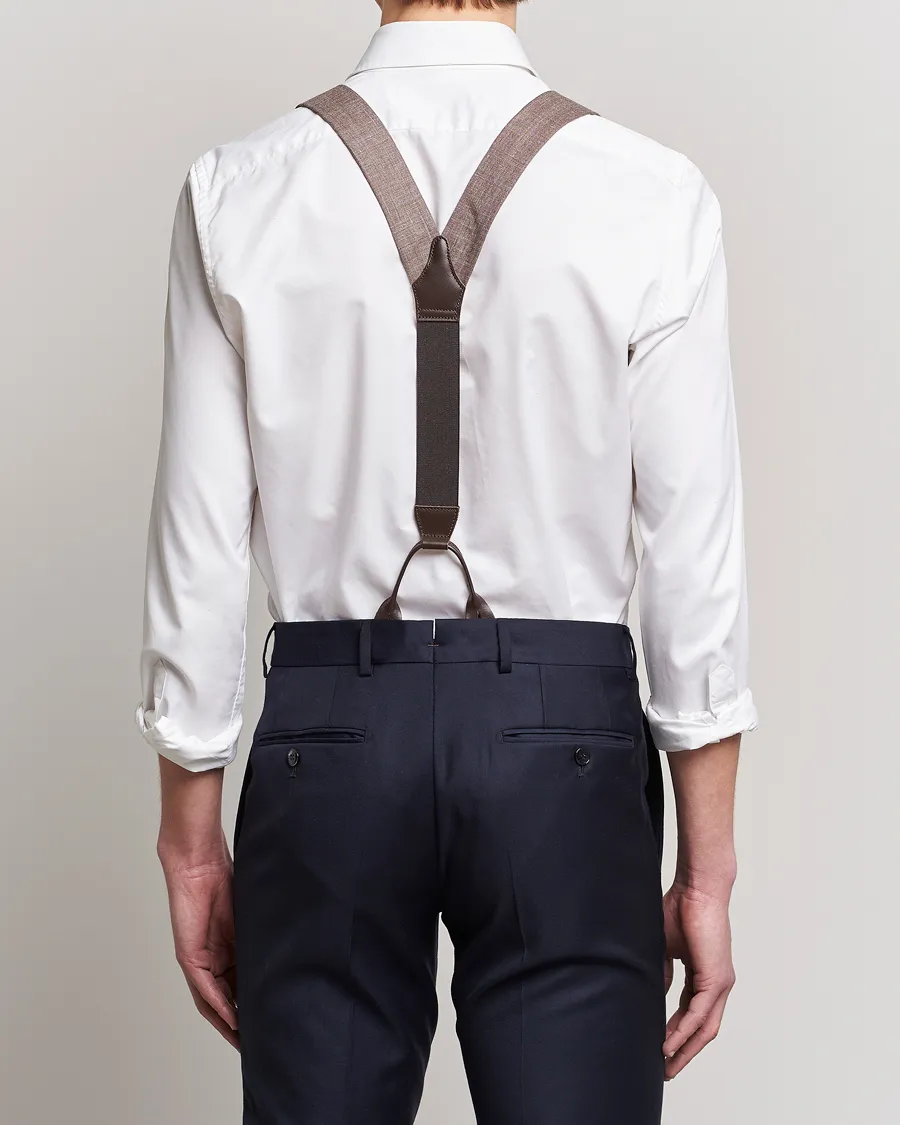 Albert Thurston Linen Braces Brown