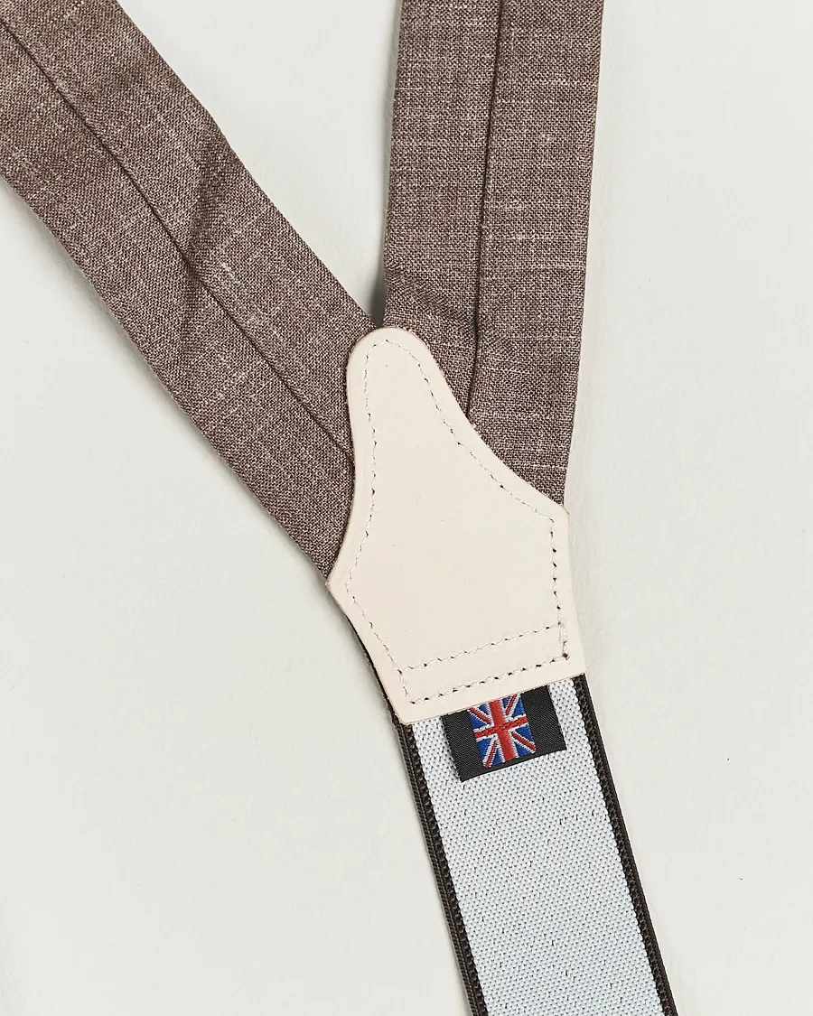 Albert Thurston Linen Braces Brown