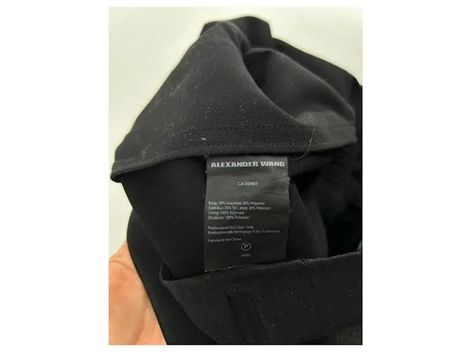 ALEXANDER WANG Pantalón T.US 4 poliéster Negro 