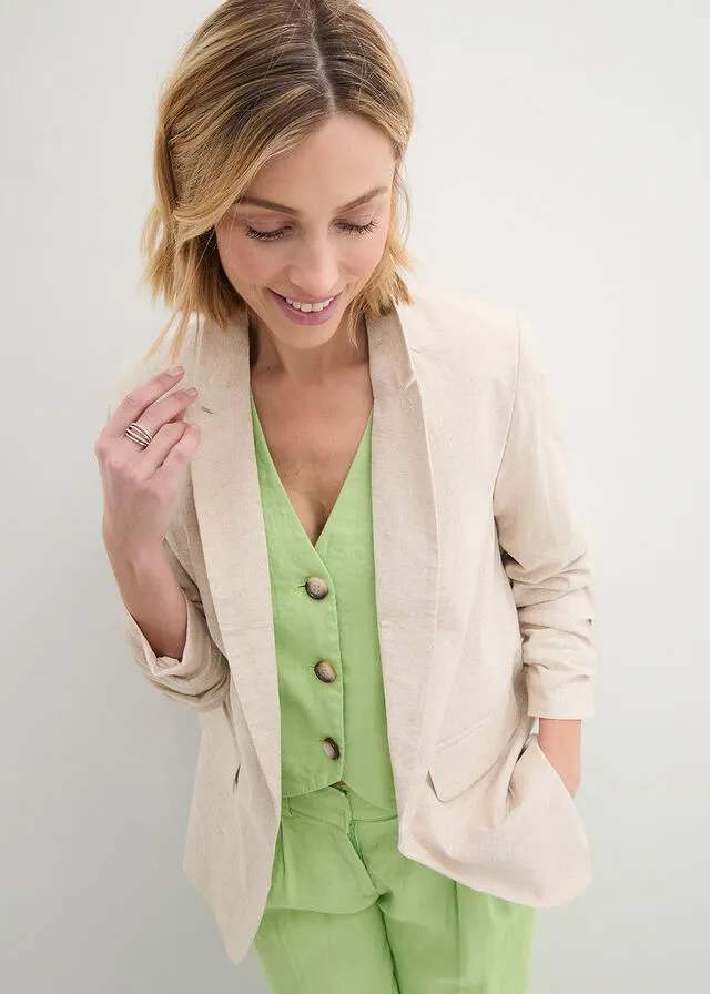 Americana beige moteado