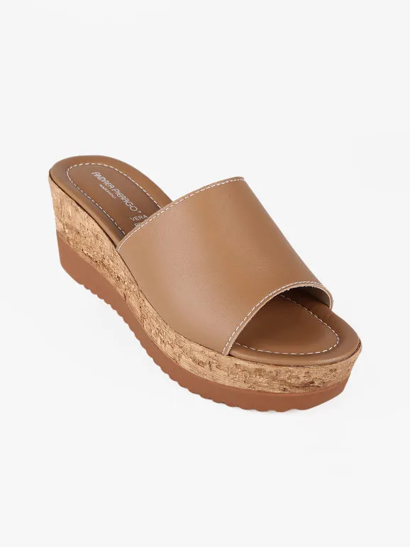 Andrea Pierago Zapatillas de piel con cuña