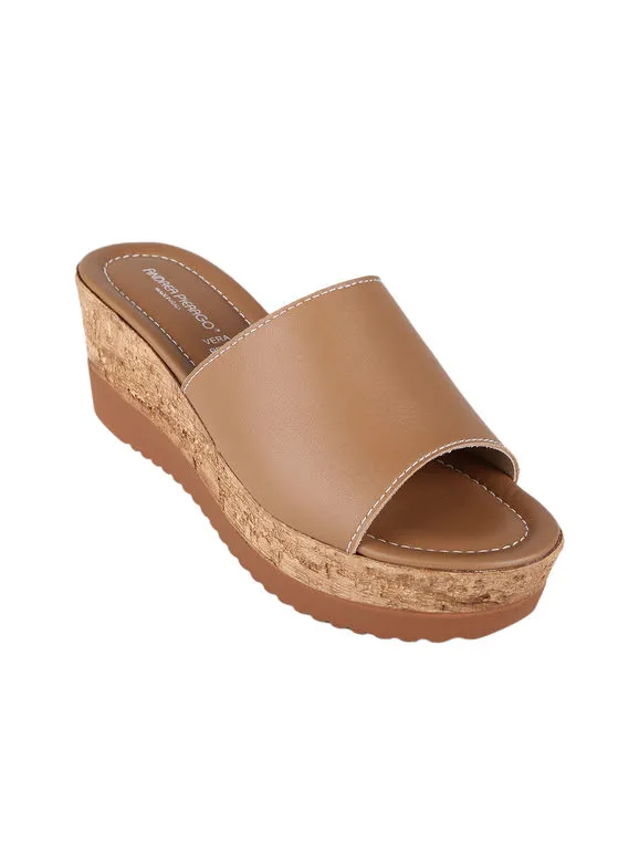 Andrea Pierago Zapatillas de piel con cuña