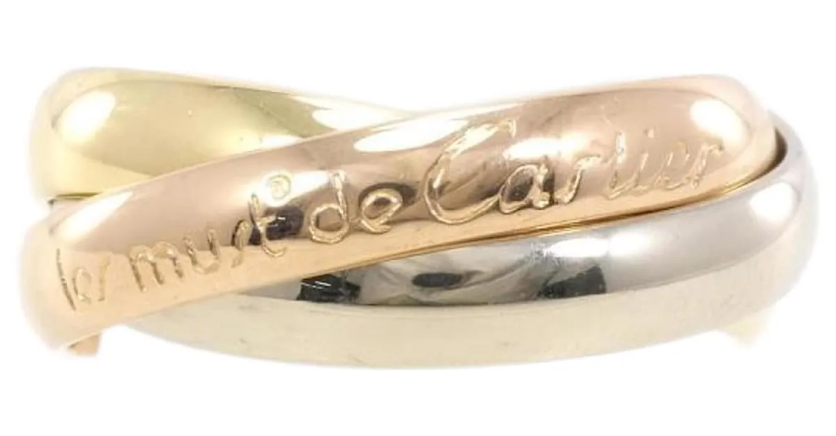 Anillo de oro K18 Cartier Trinity para mujeres 