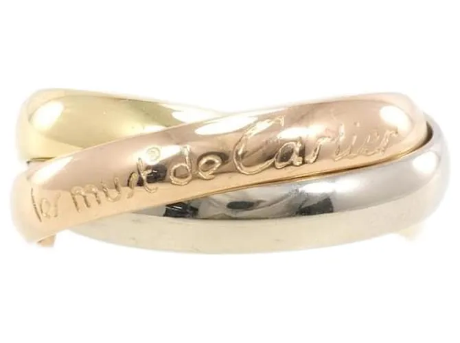 Anillo de oro K18 Cartier Trinity para mujeres 