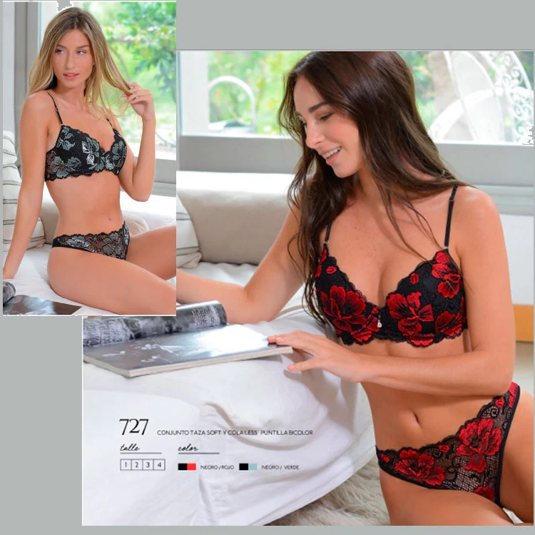 ART.TI727 Conjunto taza soft y cola less de puntilla