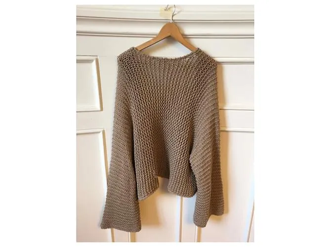 Autre Marque Camiseta de punto STROKE.Algodón S Internacional Beige 