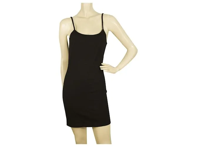 Autre Marque Kendall + Kylie Vestido Negro Perforado De Manga Corta Mini Sz S 
