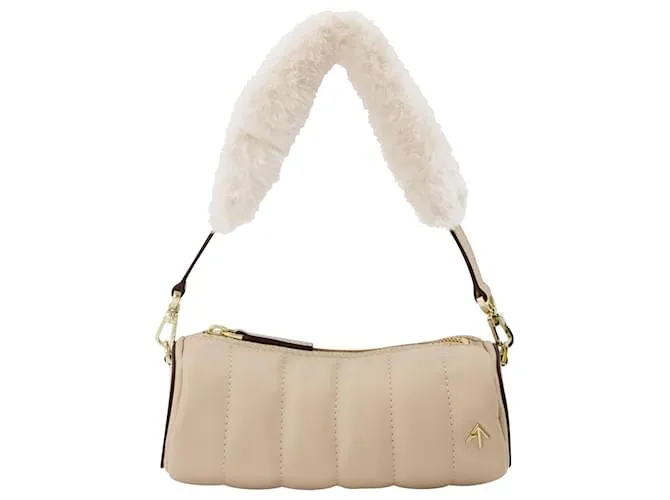 Autre Marque Mini Cilindro Acolchado Castaño Beige 