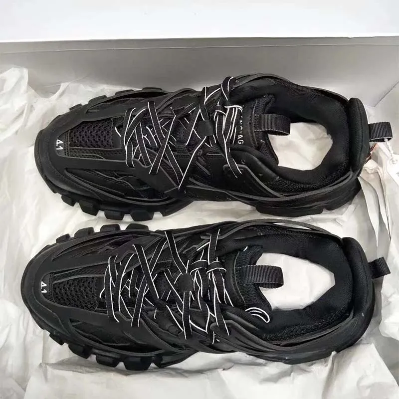 BALENCIAGA ZAPATOS HOMBRE ZAPATILLAS TRACK EN MALLA Y NYLON NEGRONEGRO