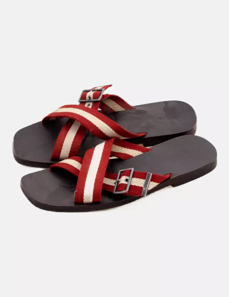Bally Sandalia marrón plana