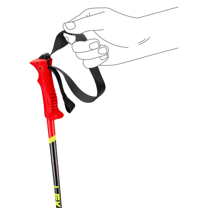 Bastones de esquí de carreras para niños Leki (Rojo)