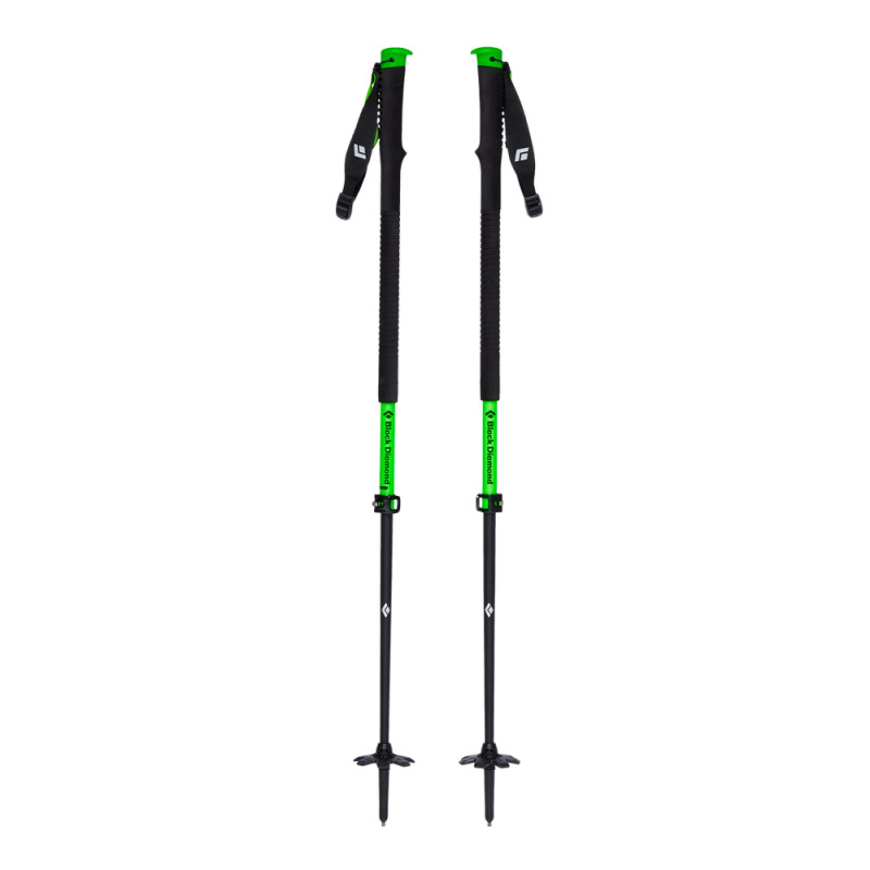 Bastones de esquí de travesía Black Diamond Vapor Carbon 2 (Negro/Verde)