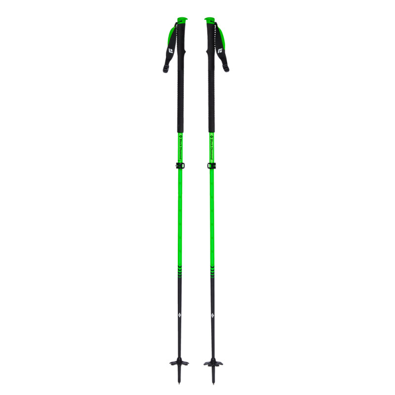 Bastones de esquí de travesía Black Diamond Vapor Carbon 2 (Negro/Verde)