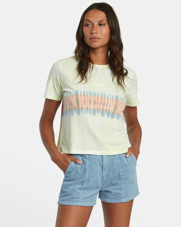 BIG RVCA TIE DYE STRIPE  CAMISETA PARA MUJER