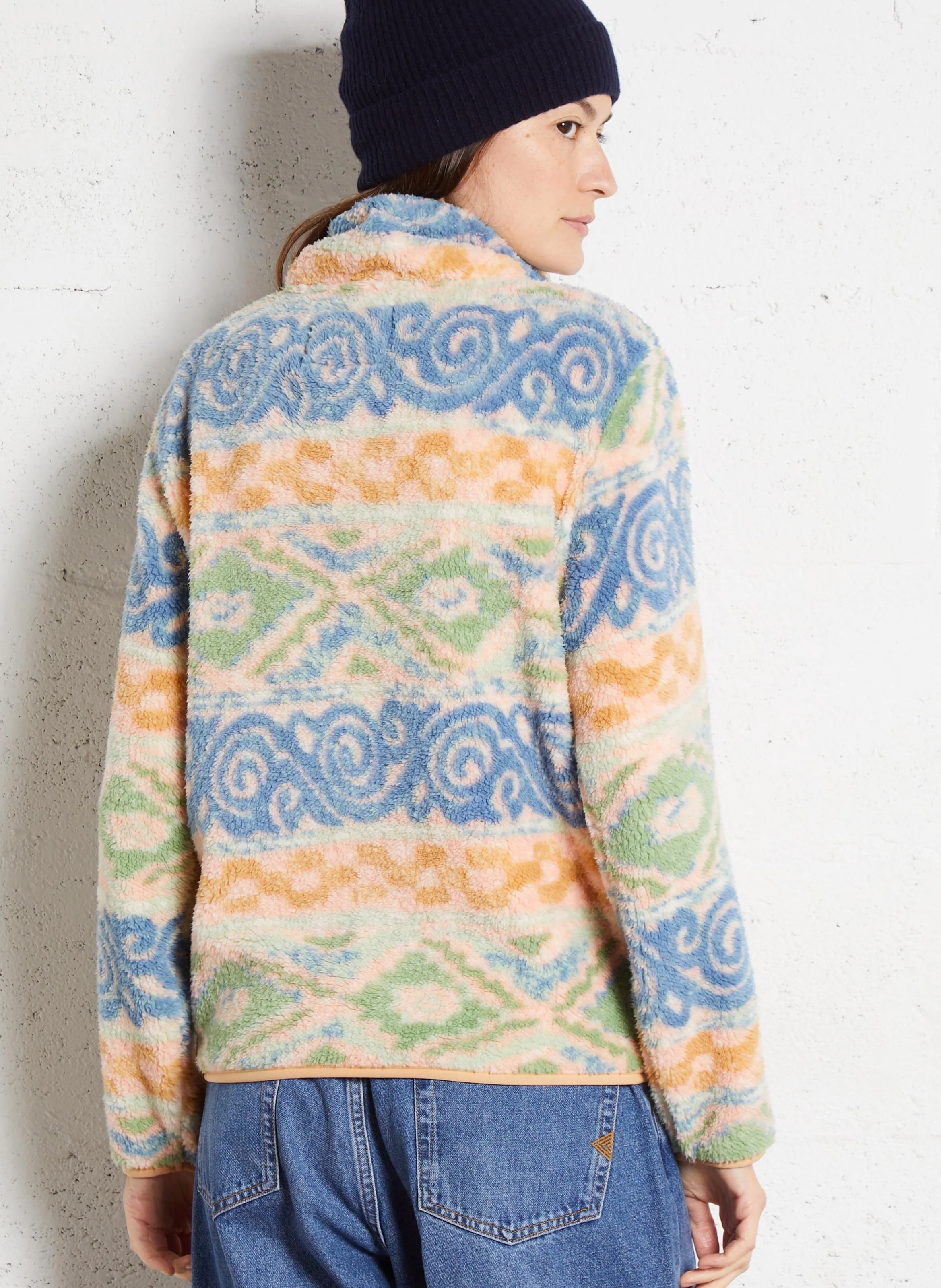 BILLABONG SWITCHBACK  POLAR CON CUELLO ALTO ESTAMPADO EN MULTICOLOR