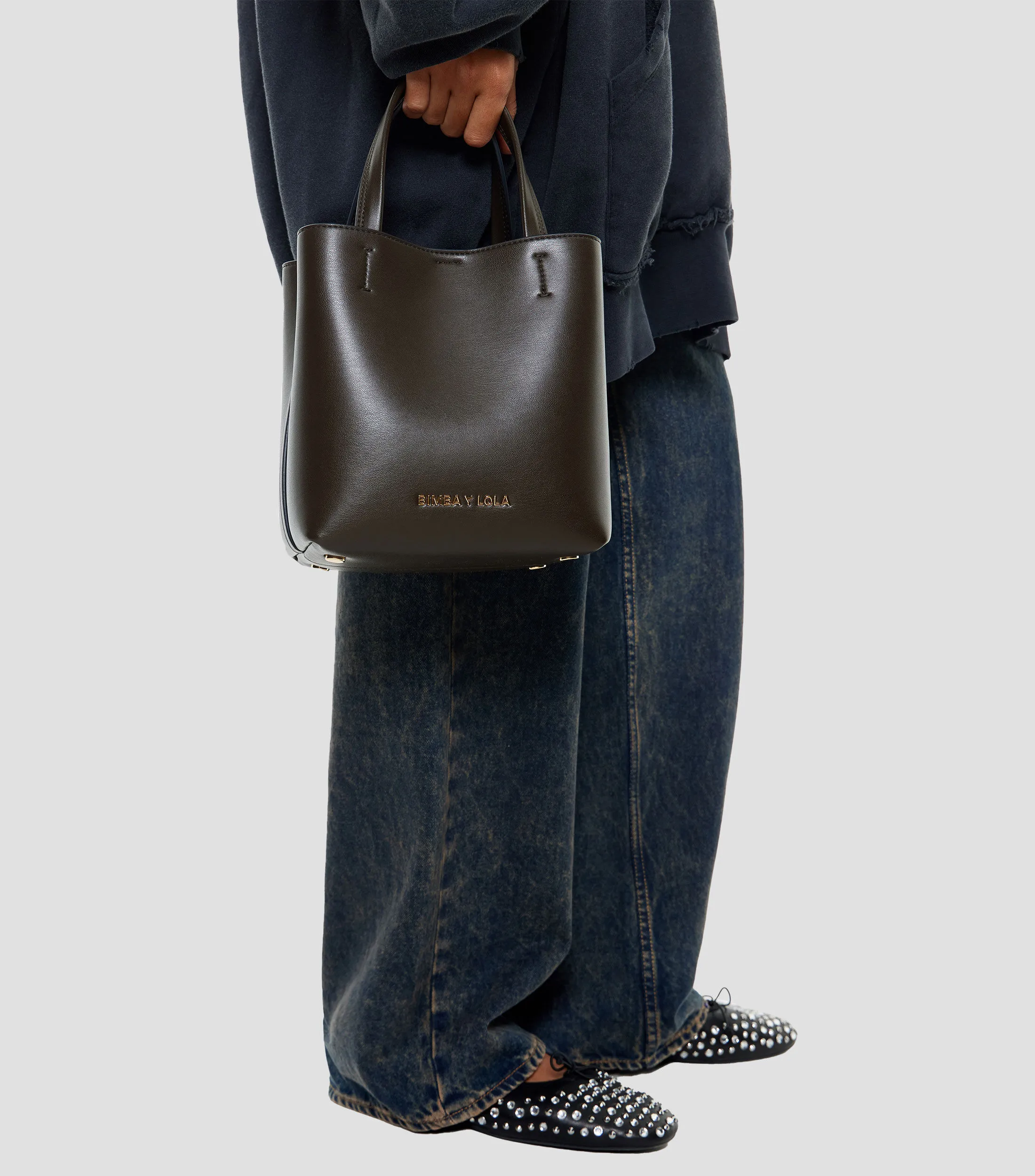 Bimba y Lola Bolso Satchel liso Mujer
