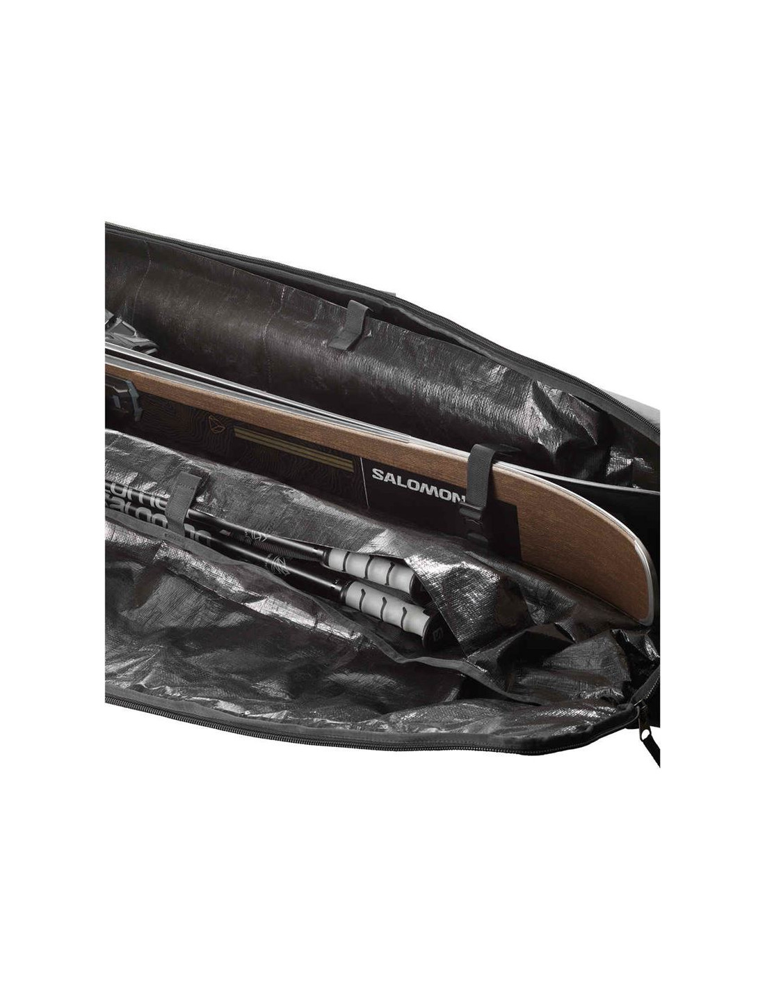 Bolsa de esqui Salomon Skitrip 1P Padded 195 negro