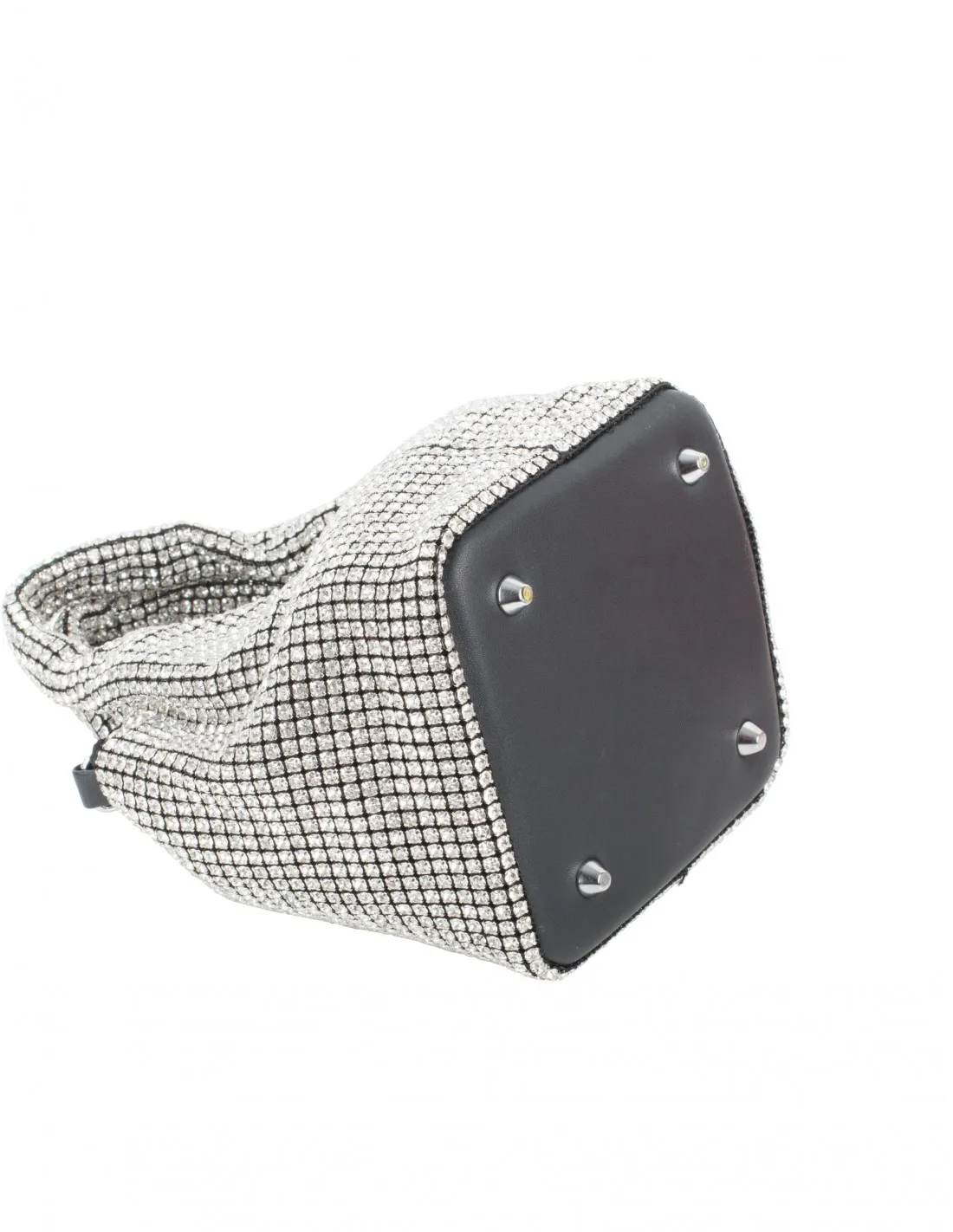 Bolso Fiesta Brillos Strass Plata