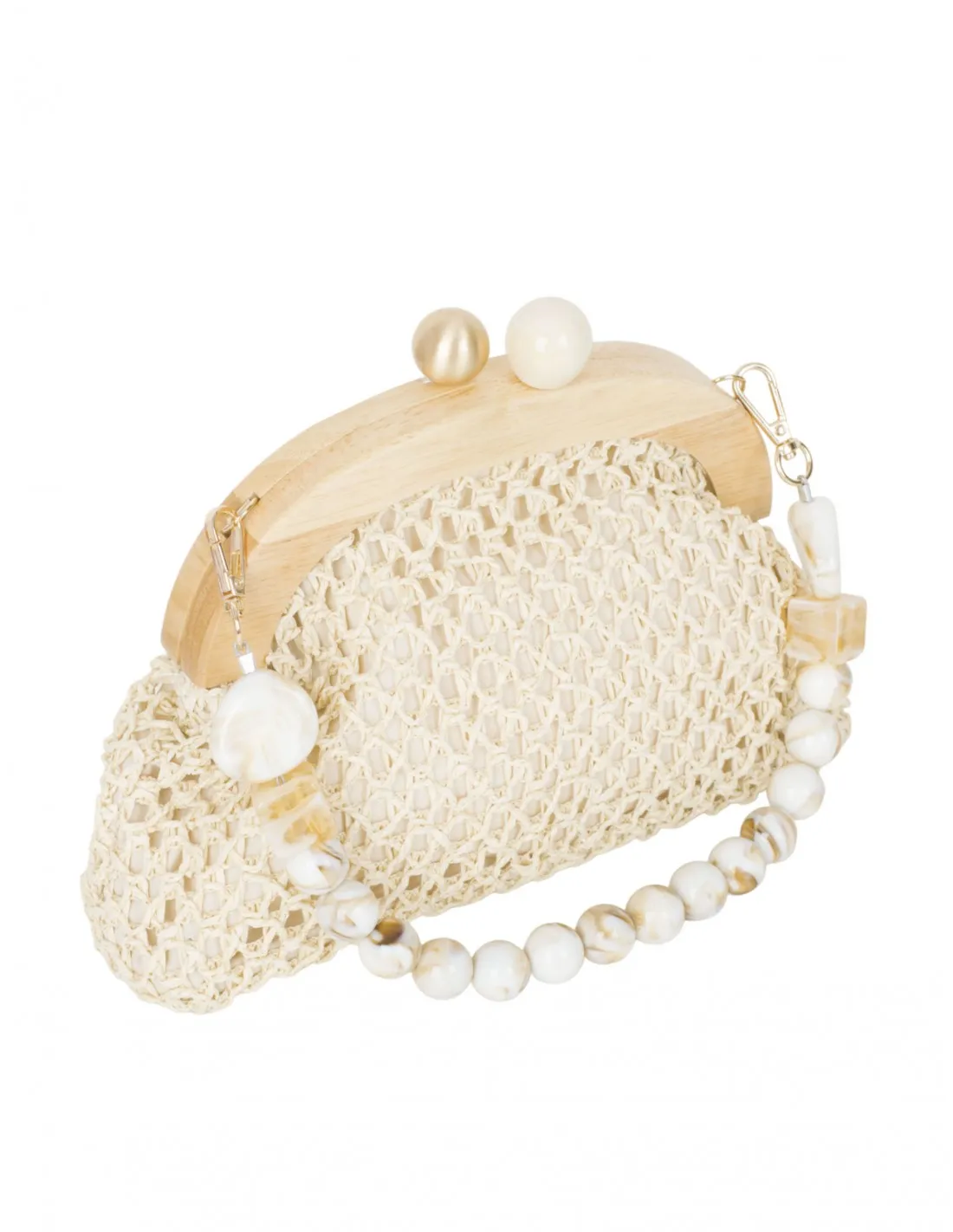 Bolso Mano Boquilla Madera