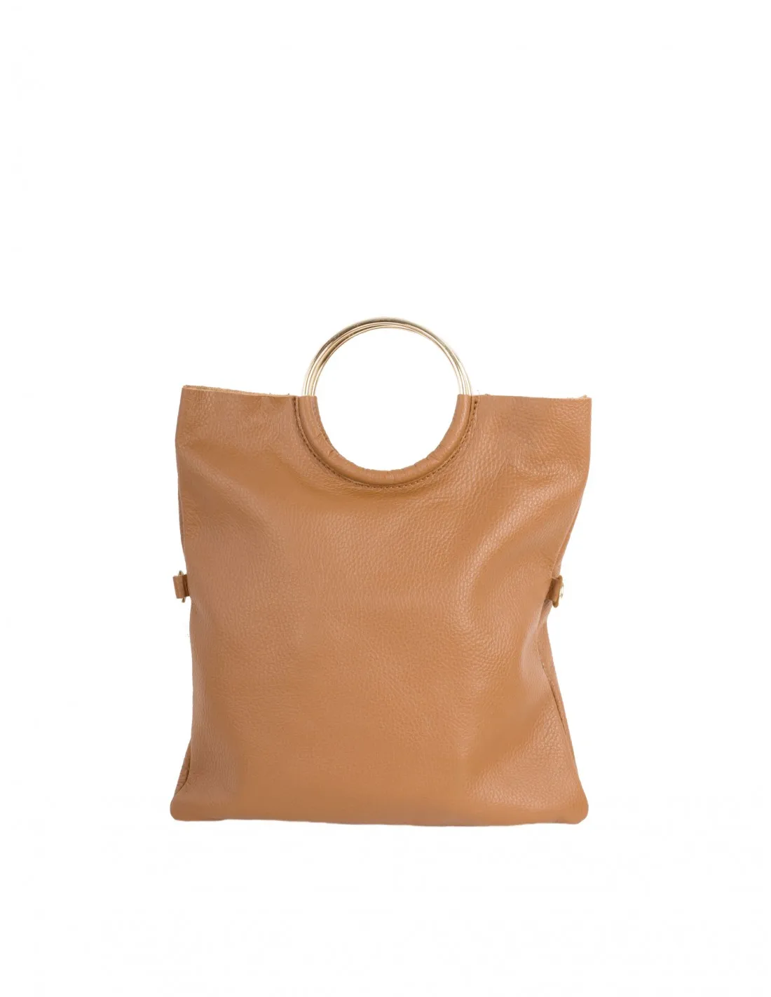 Bolso Piel Multiposición Asas Doradas Cuero