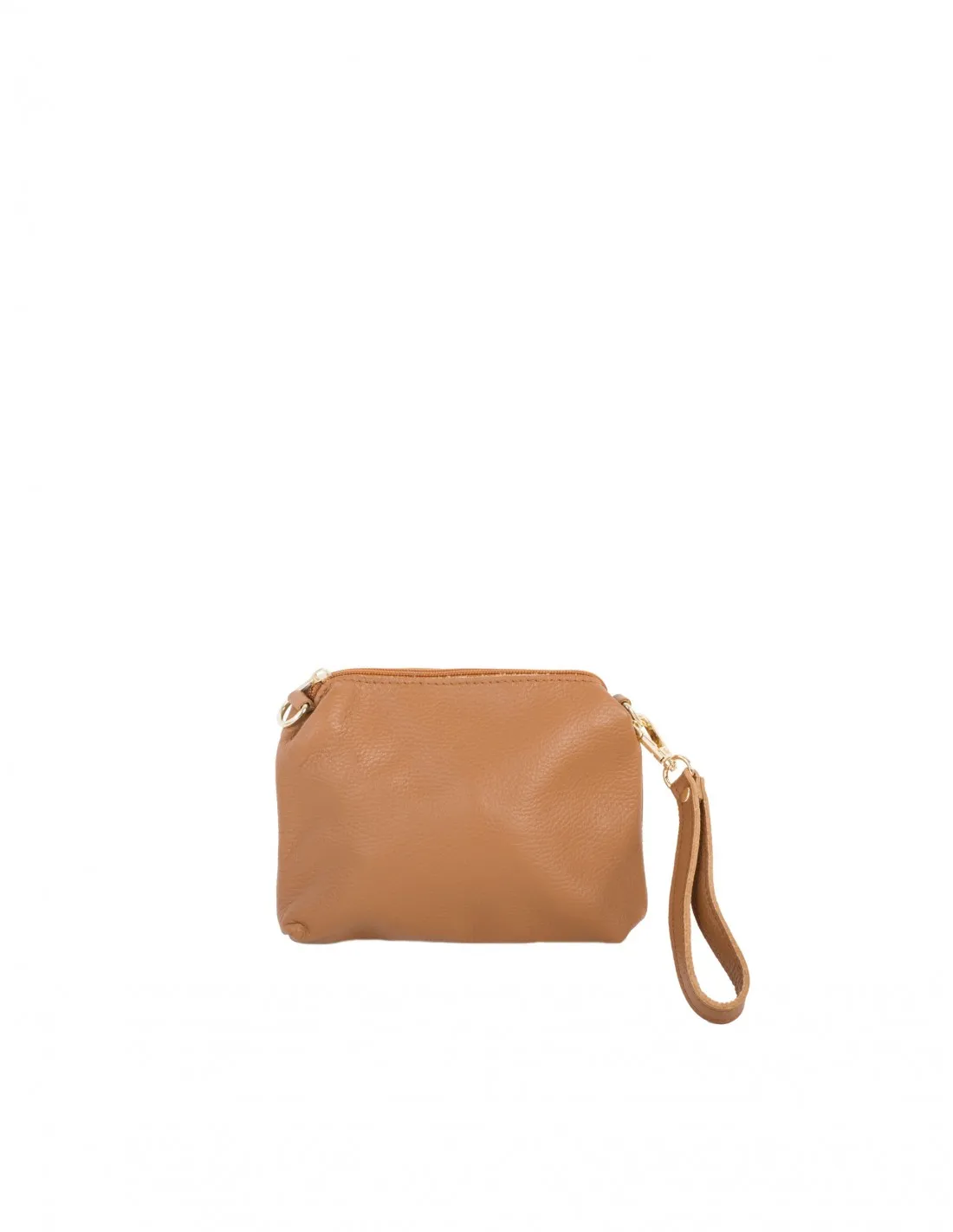 Bolso Piel Multiposición Asas Doradas Cuero