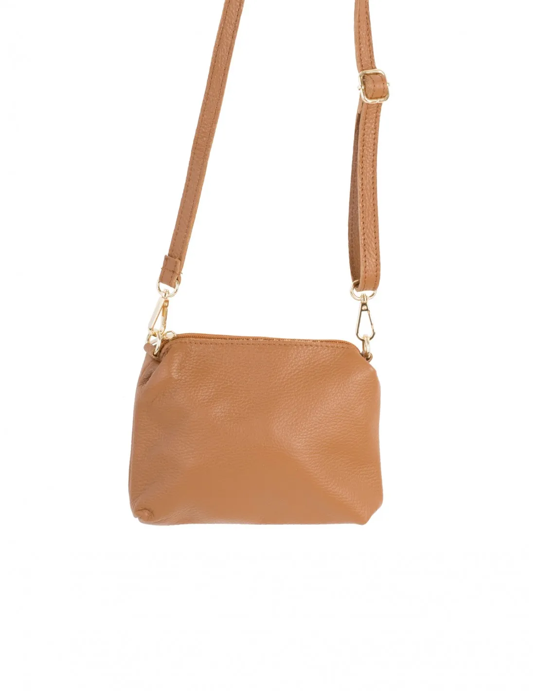 Bolso Piel Multiposición Asas Doradas Cuero