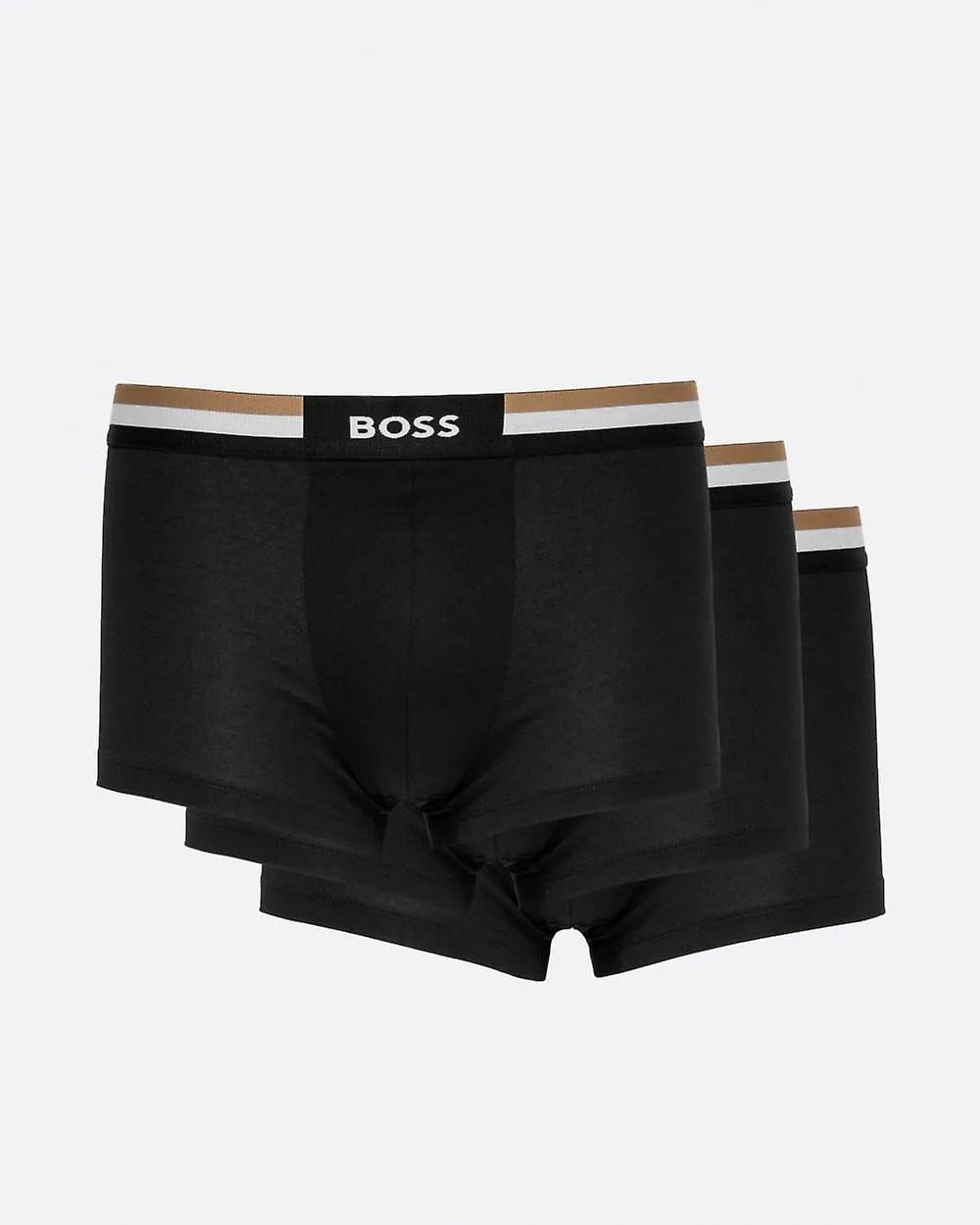 BOSS ORANGE BOSS ORANGE MOTION MENS 3 PACK COTTONBLEND TRUNKS WITH SIGNATURE WAISTBANDS