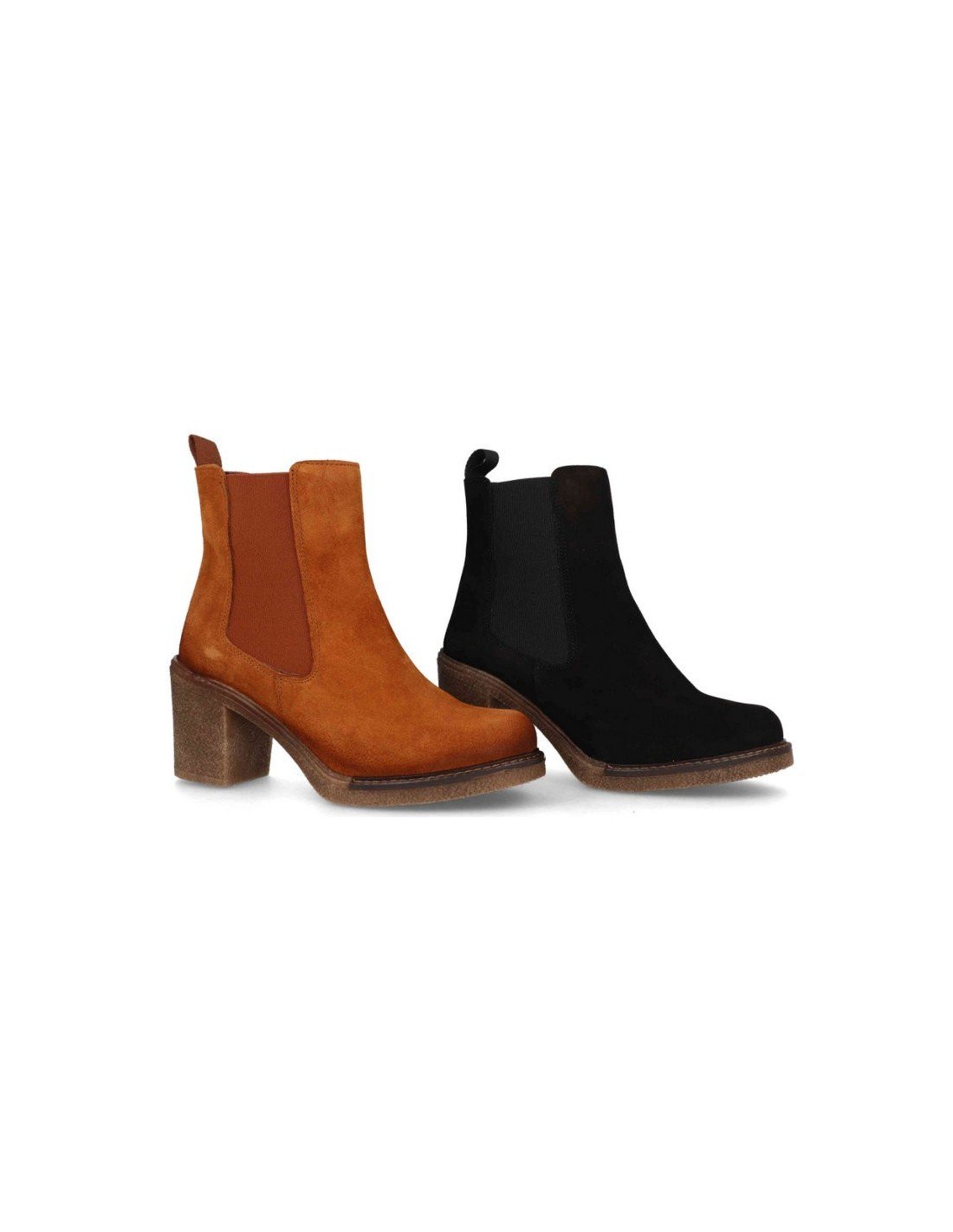 Botines Tacón Suela Goma