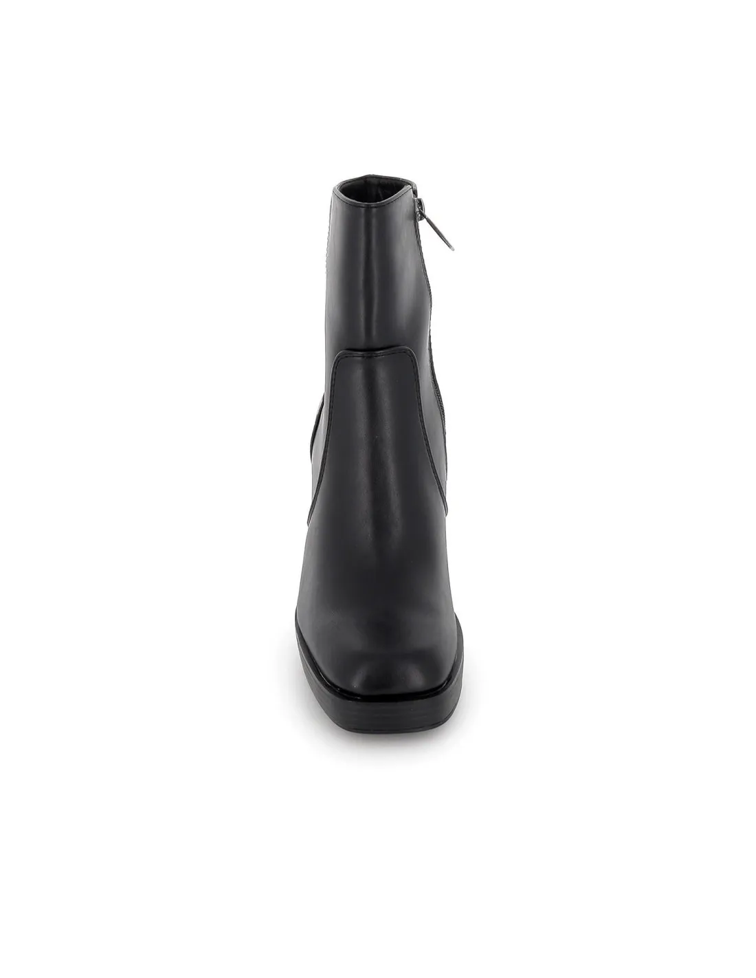 Botín negro tacón alto cremallera para mujer Mustang