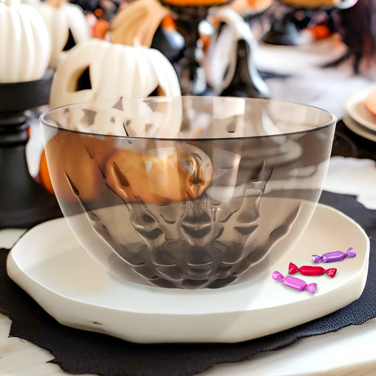 Bowl de Plástico color Negro con Diseo Fantasmal
