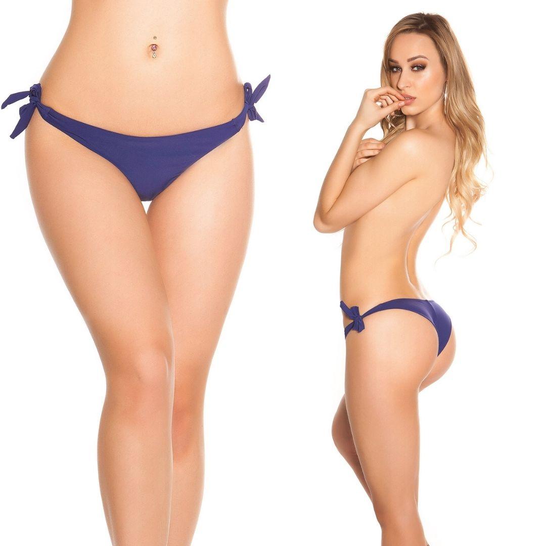 Braguita bikini estilo tanga azul