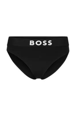 Braguitas de talle alto con logo en contraste