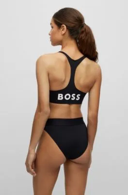 Braguitas de talle alto con logo en contraste