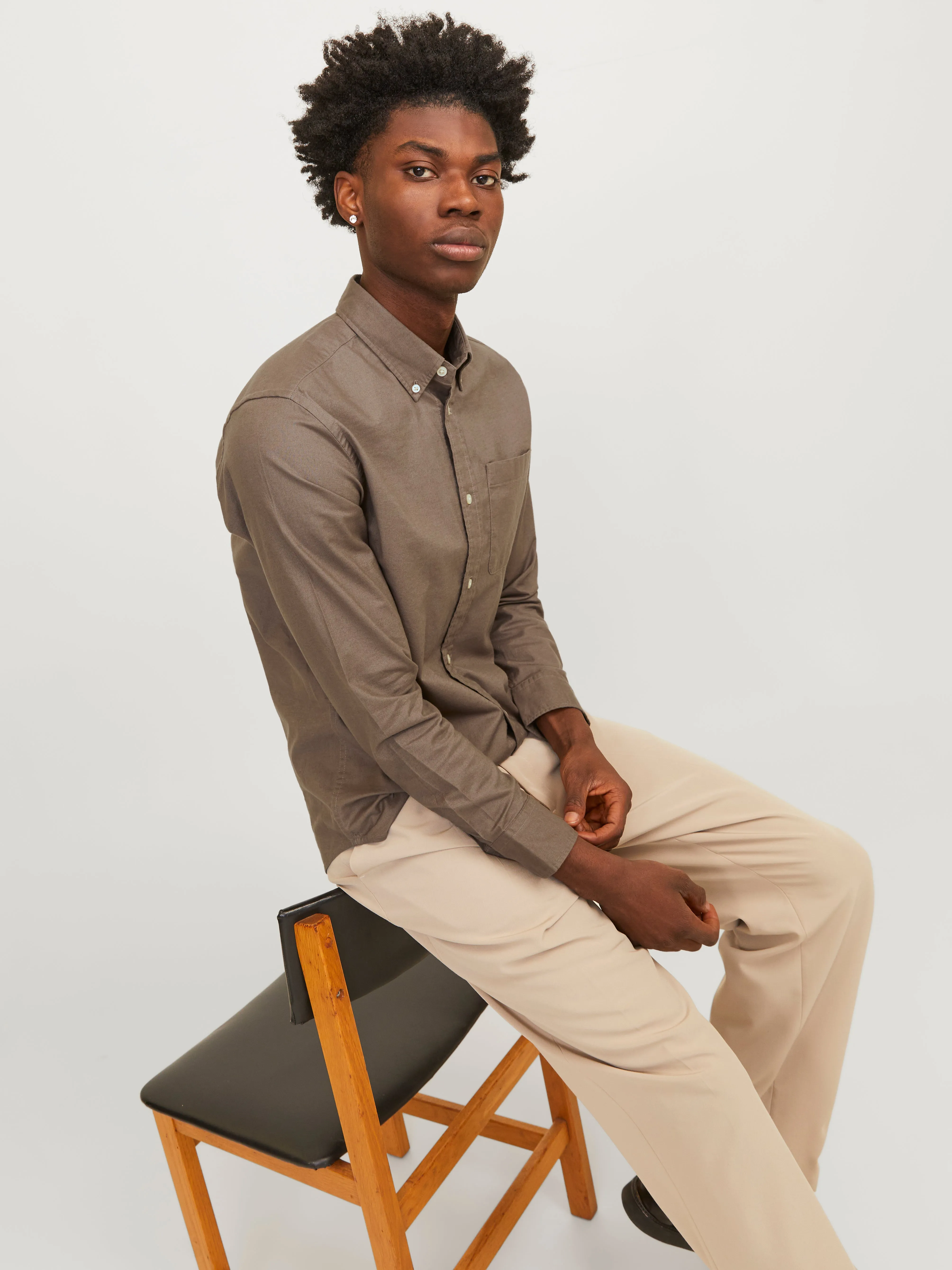 Camisa formal Corte slim | Marrón oscuro | Jack & Jones®