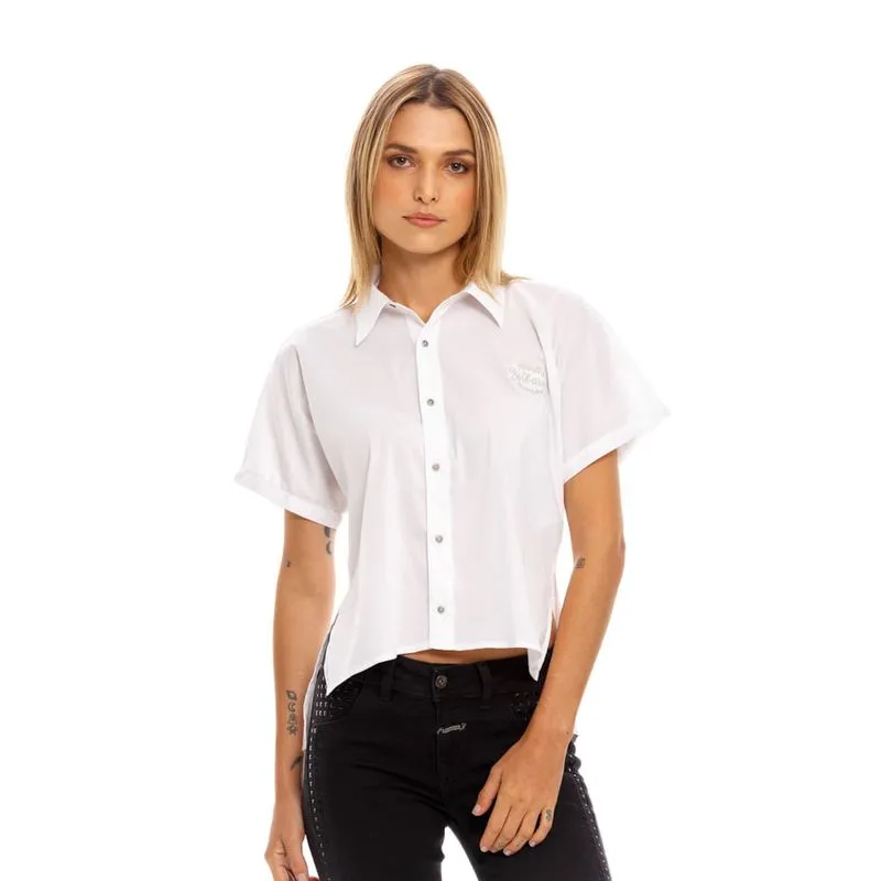 Camisa Manga Corta Para Mujer Girbaud