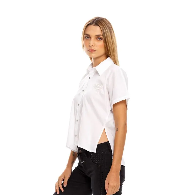 Camisa Manga Corta Para Mujer Girbaud