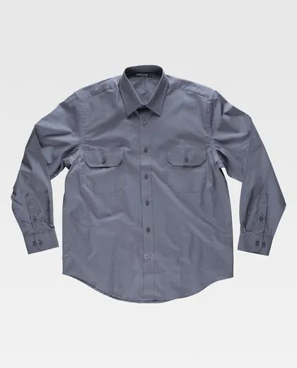 Camisa manga larga 100% Algodón Gris