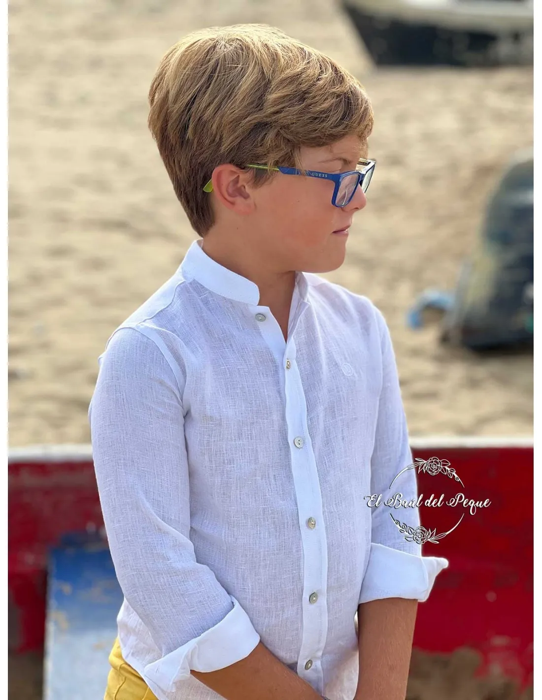 Camisa Niño Lino Blanca Ceremonia Nachete 2024