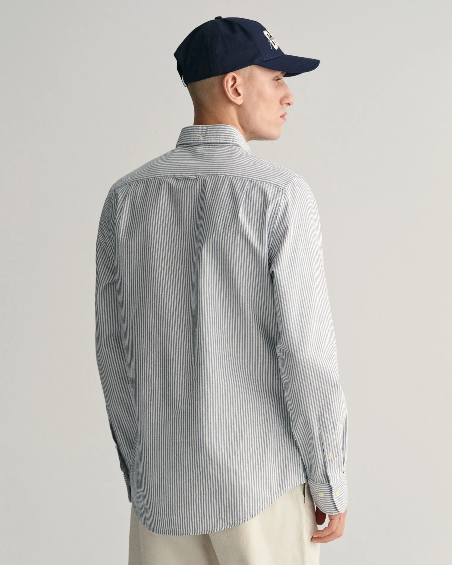 Camisa Oxford Slim Fit de rayas finas