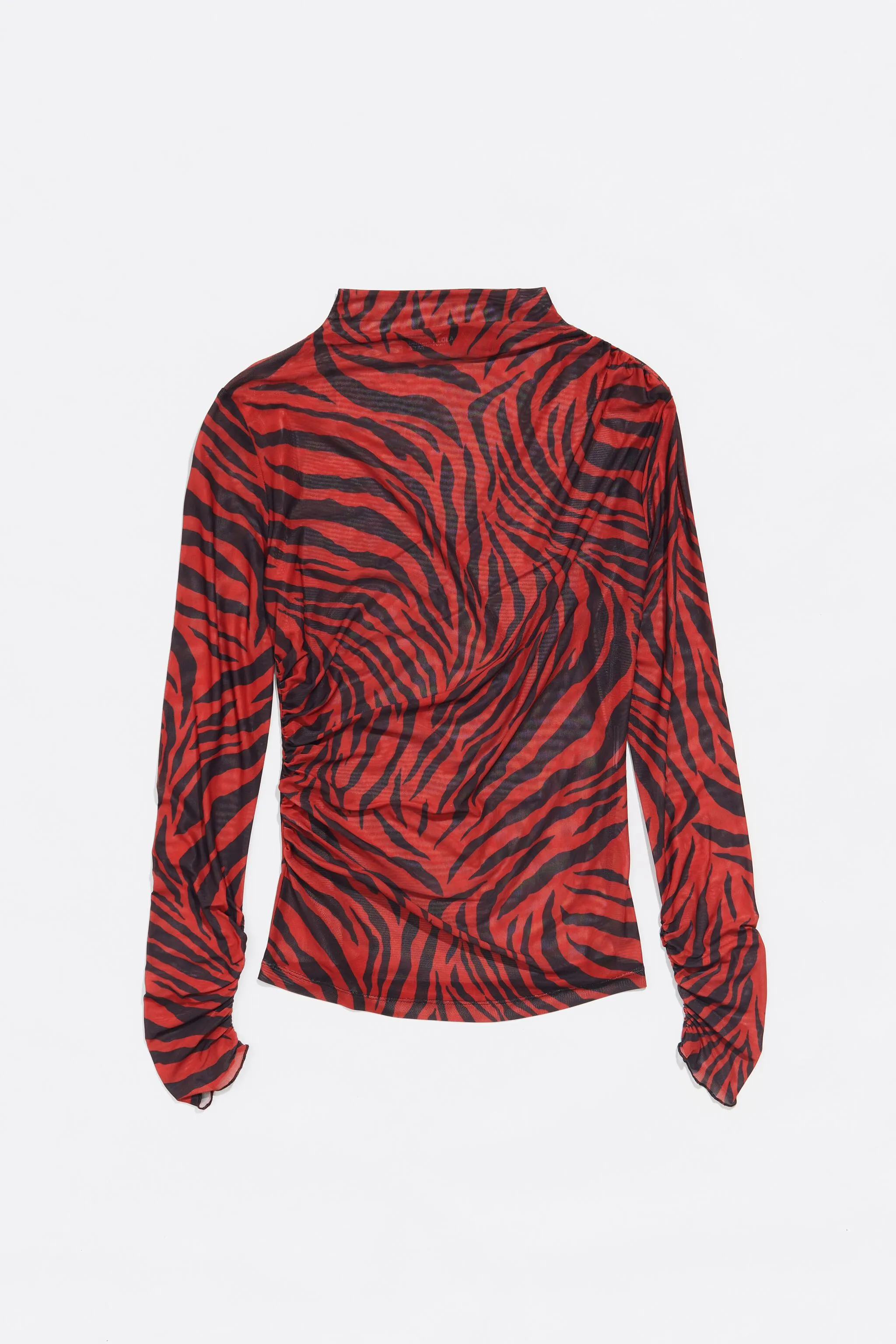 Camiseta ajustada tul Zebra roja